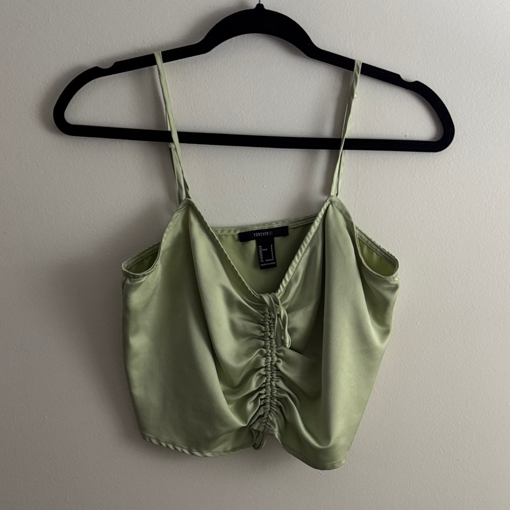 Forever 21 Light Green Satin Camisole - Picture 1 of 2